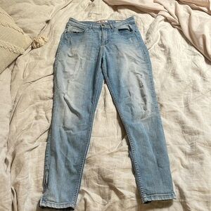 Guess high waisted distressed jeans